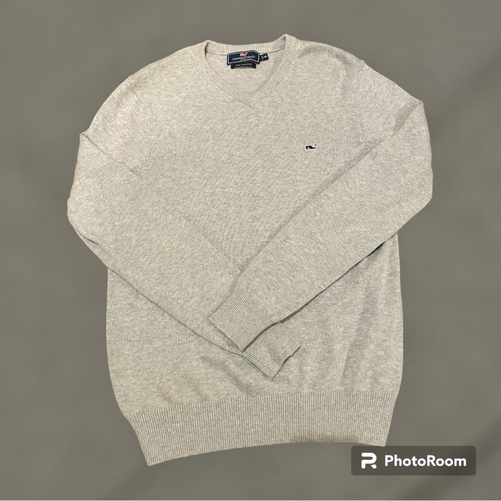 Vineyard Vines men’s cashmere XS pull-over gray v-neck sweater